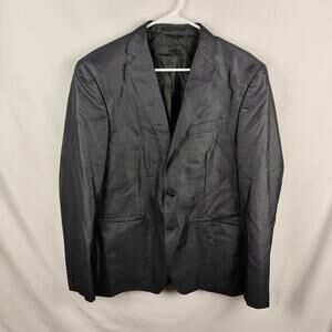 Blackberrys Suit Jacket Mens 42 Gray Check 2 Button Formal Blazer Business